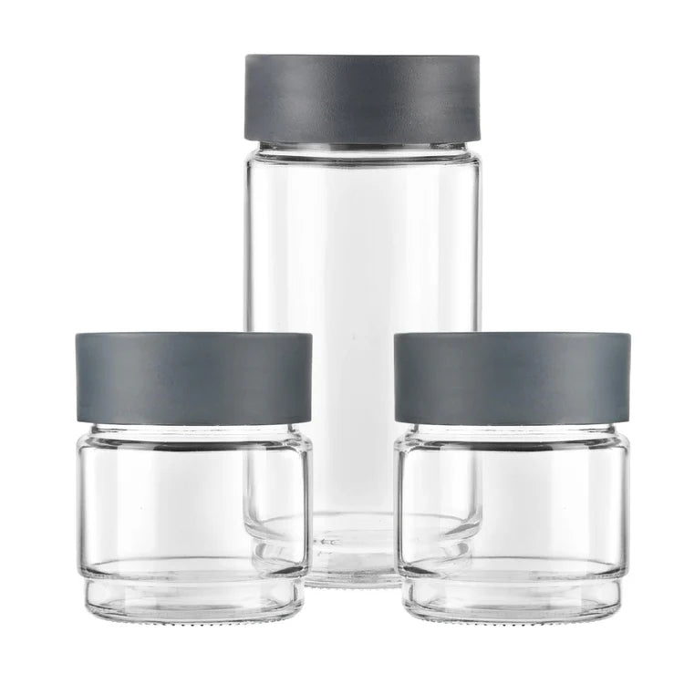 Cello Modustack Glassy Storage Jar Gray Lid