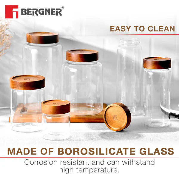 Bergner Acadia Borosilicate Glass Jar