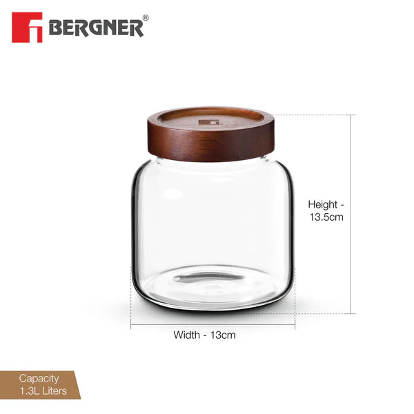 Bergner Acadia Borosilicate Glass Jar