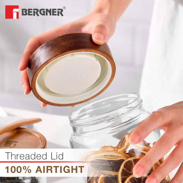 Bergner Acadia Borosilicate Glass Jar