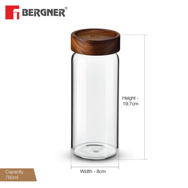 Bergner Acadia Borosilicate Glass Jar