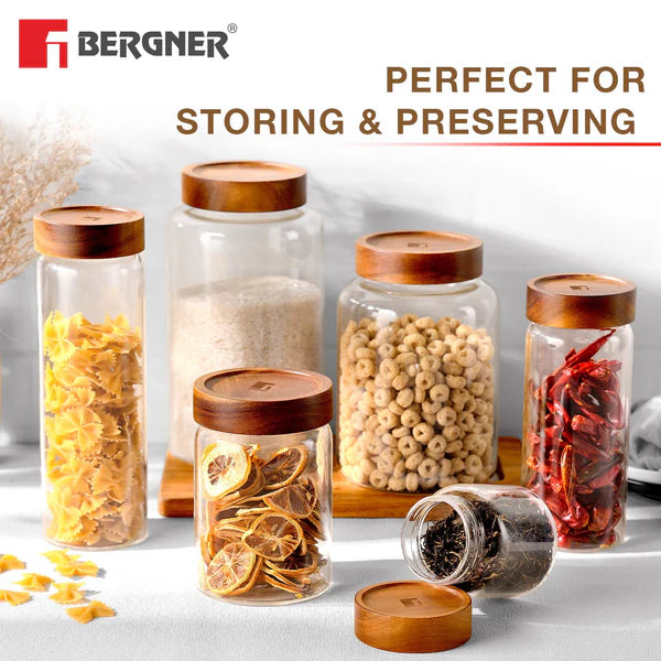 Bergner Acadia Borosilicate Glass Jar