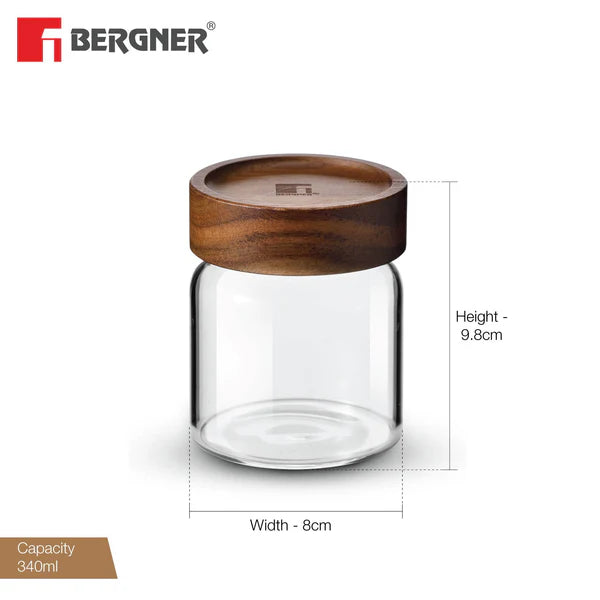 Bergner Acadia Borosilicate Glass Jar