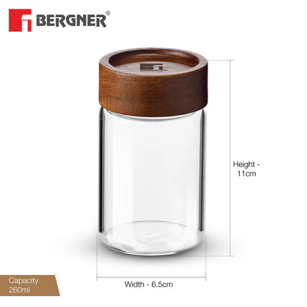 Bergner Acadia Borosilicate Glass Jar