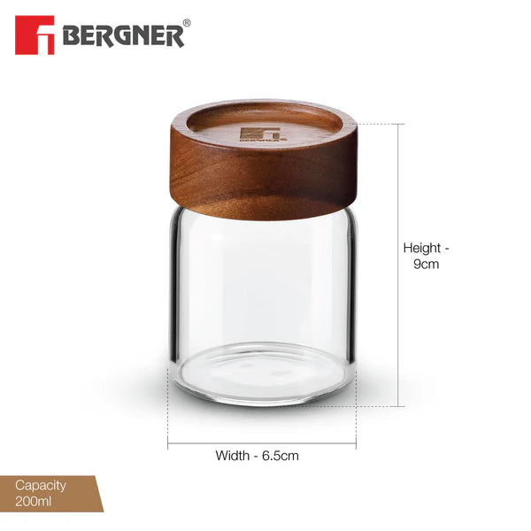Bergner Acadia Borosilicate Glass Jar