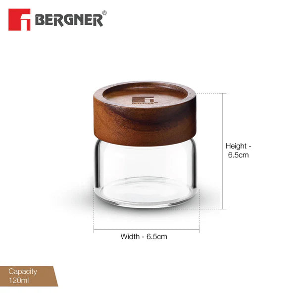 Bergner Acadia Borosilicate Glass Jar
