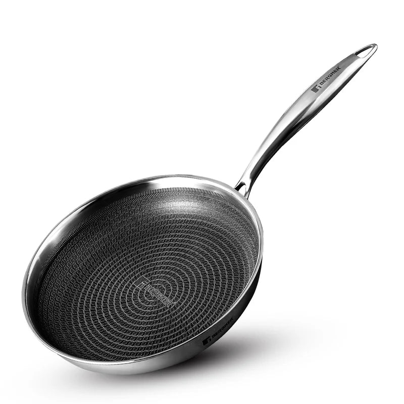 Bergner Hi Tech Giro TRI PLY Stainless Steel Frypan Without Lid