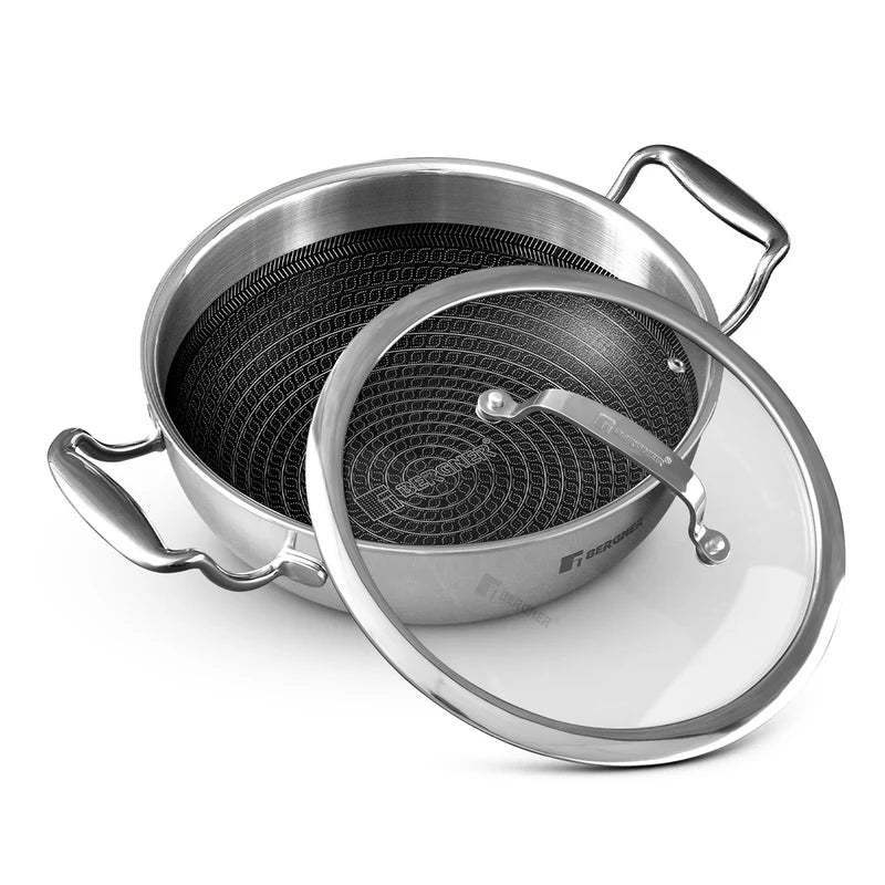 Bergner Hi Tech Giro TRI PLY Stainless Steel Non Stick Kadai