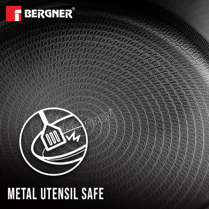 Bergner Hi Tech Giro TRI PLY Stainless Steel Non Stick Serving Pan