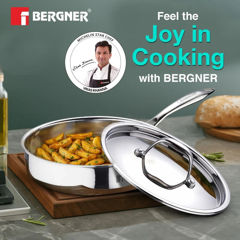 Bergner Argent Tri-Ply Stainless Steel Sautepan