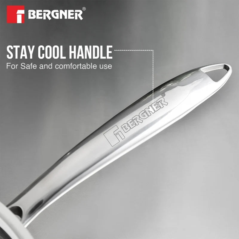 Bergner Argent Tri-Ply Stainless Steel Sautepan