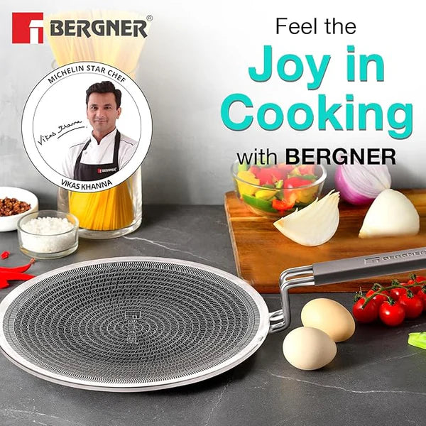 Bergner Hi Tech Giro TRI PLY Stainless Steel Non Stick Roti Tawa