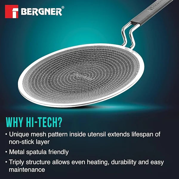 Bergner Hi Tech Giro TRI PLY Stainless Steel Non Stick Roti Tawa