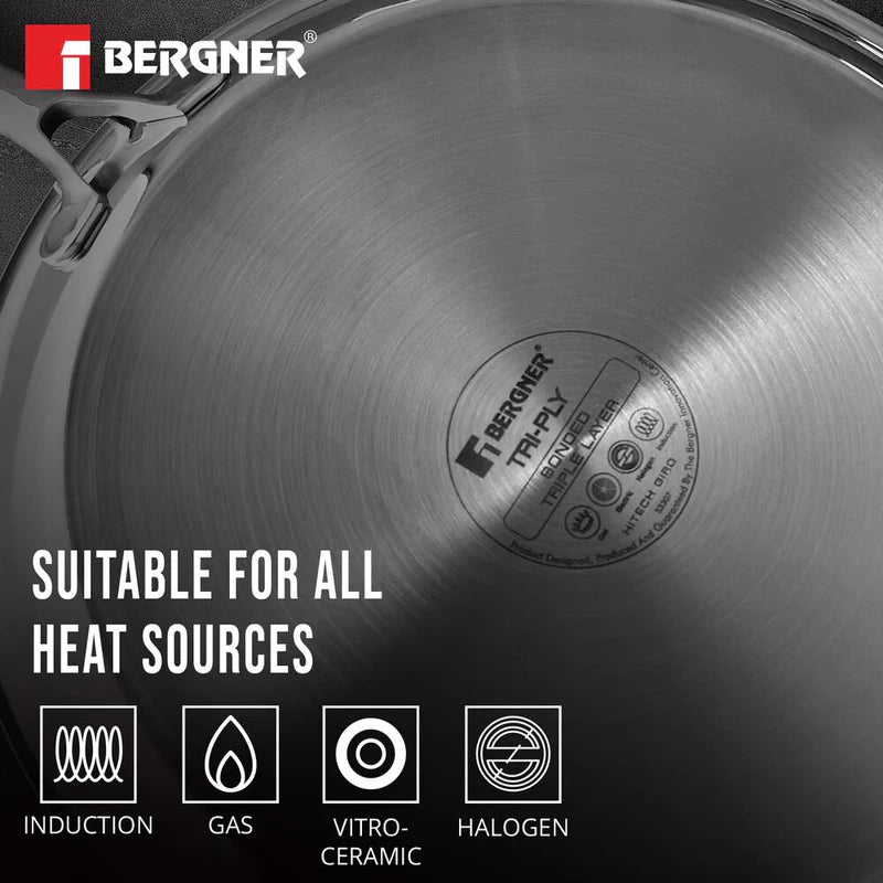 Bergner Hi Tech Giro TRI PLY Stainless Steel Dosa Tawa