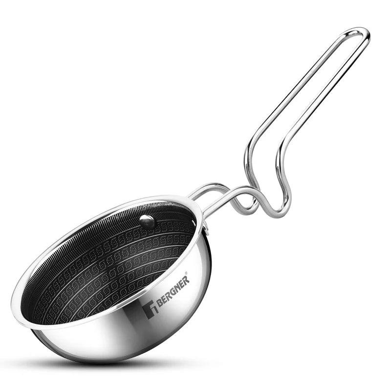 Bergner Hitech Giro Triply Stainless Steel Tadka Pan 12cm