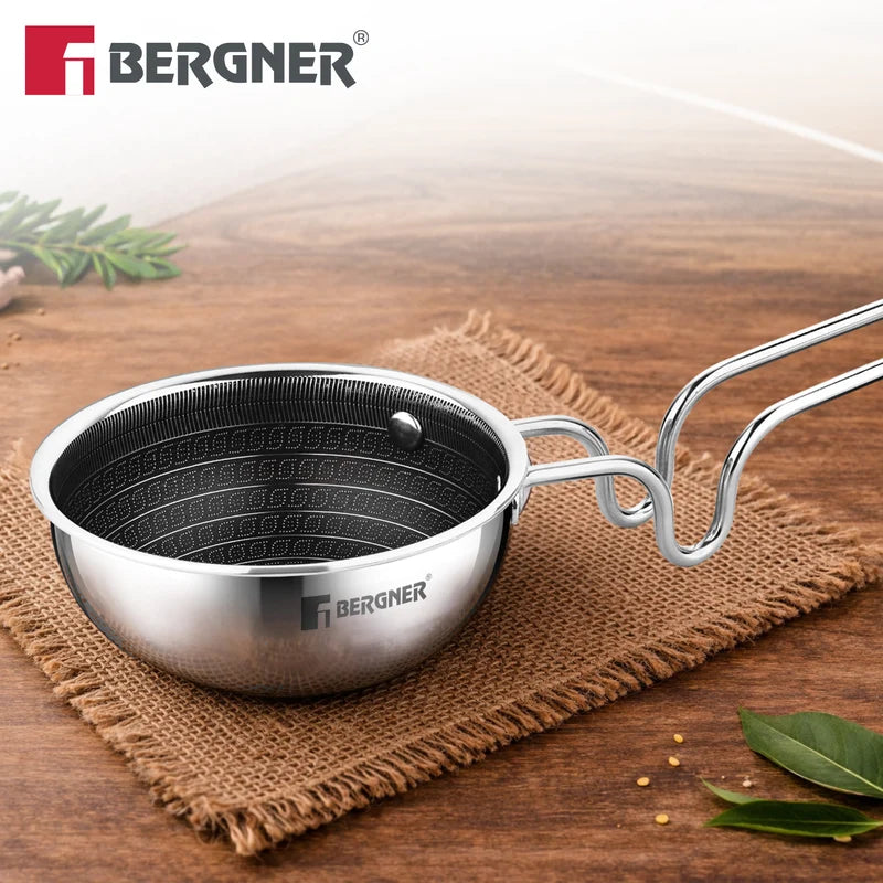 Bergner Hitech Giro Triply Stainless Steel Tadka Pan 12cm