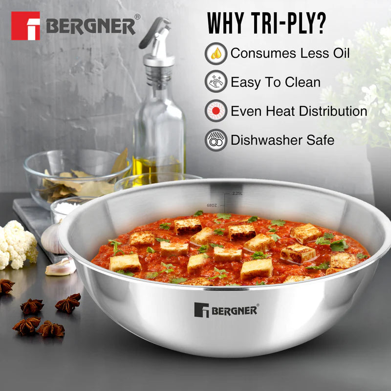 Bergner TRI PLY Stainless Steel Tasra