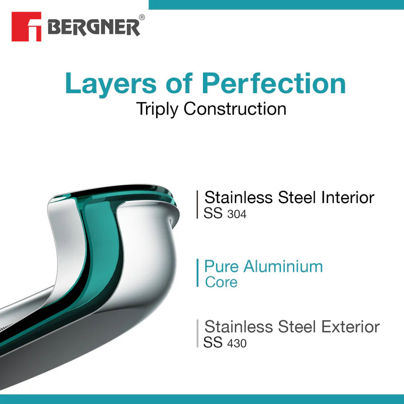 Bergner TRI PLY Stainless Steel Tasra