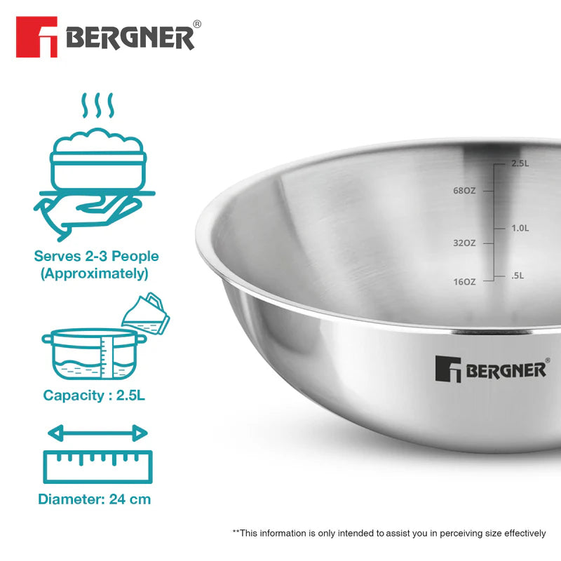 Bergner TRI PLY Stainless Steel Tasra