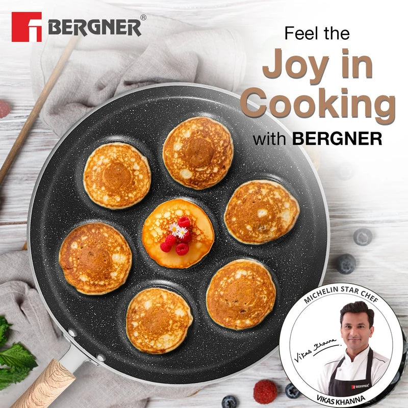 Bergner Bellini Plus Aura 5-Layer Non-Stick 7 PIT Uttapam Tawa