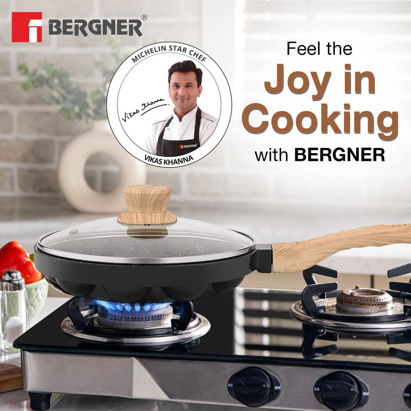 Bergner Bellini Plus Aura Non-Stick Appam Patra 12 Pits