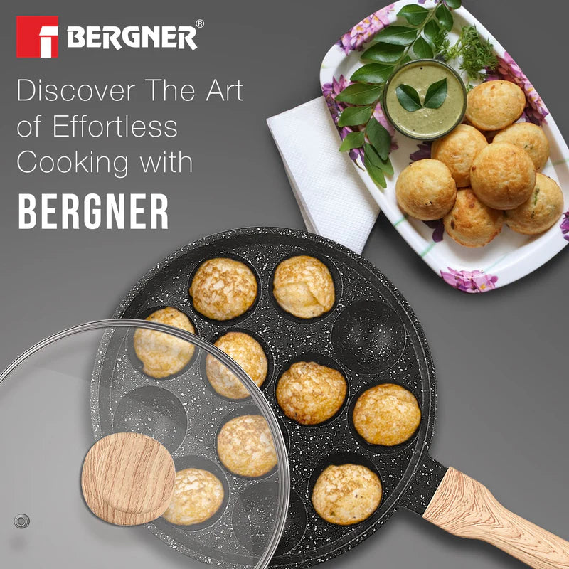 Bergner Bellini Plus Aura Non-Stick Appam Patra 12 Pits