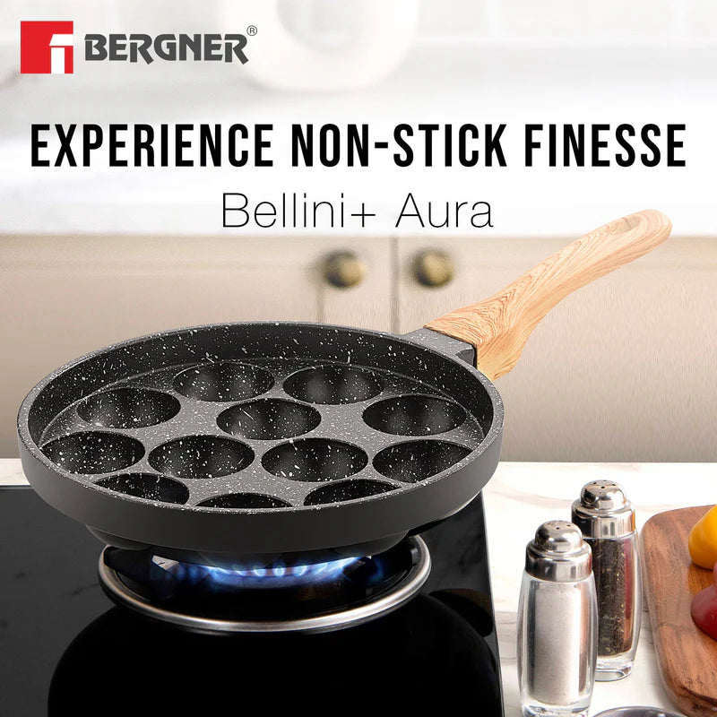 Bergner Bellini Plus Aura Non-Stick Appam Patra 12 Pits