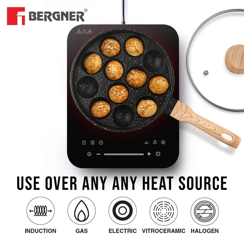 Bergner Bellini Plus Aura Non-Stick Appam Patra 12 Pits