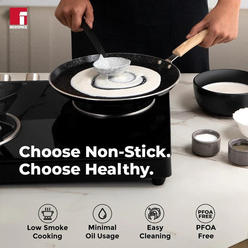 Bergner Bellini Plus Aura 5-Layer Non-Stick Dosa Tawa - Induction Bottom