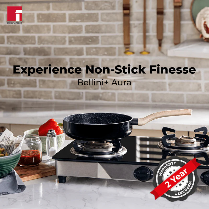 Bergner Bellini Plus Aura 5-Layer Non-Stick Deep Frypan - Induction Bottom