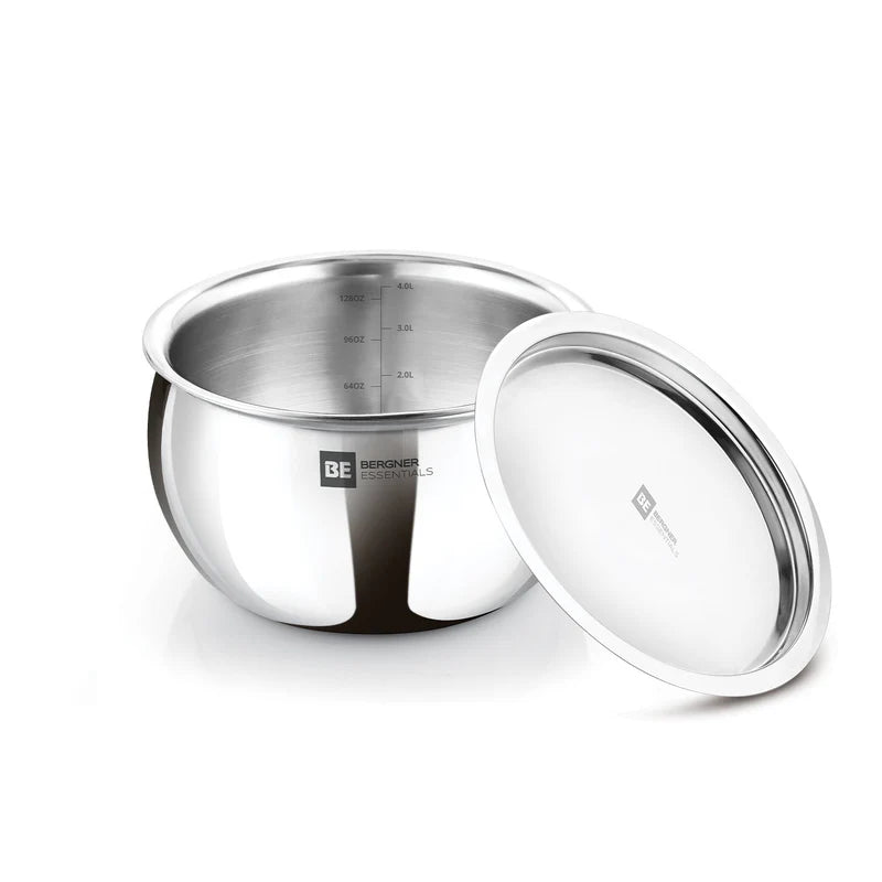 BE Essentials Tri-Ply Stainless Steel Rice Handi Without Handle