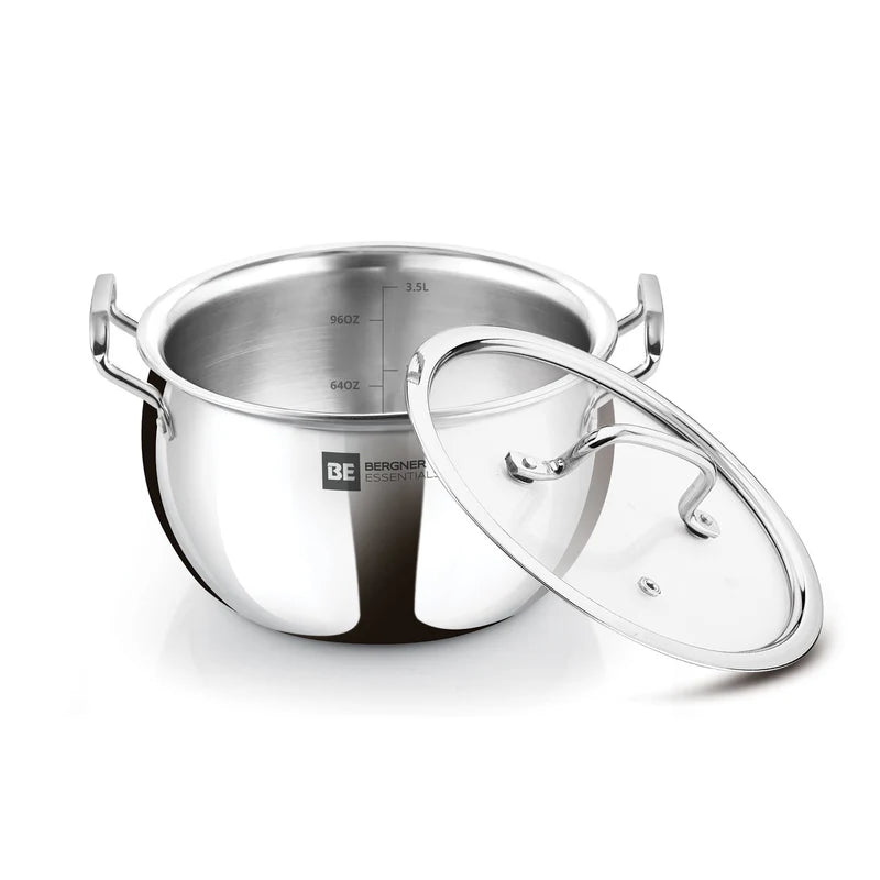 BE Essentials Tri-Ply Stainless Steel Rice Handi With Handle