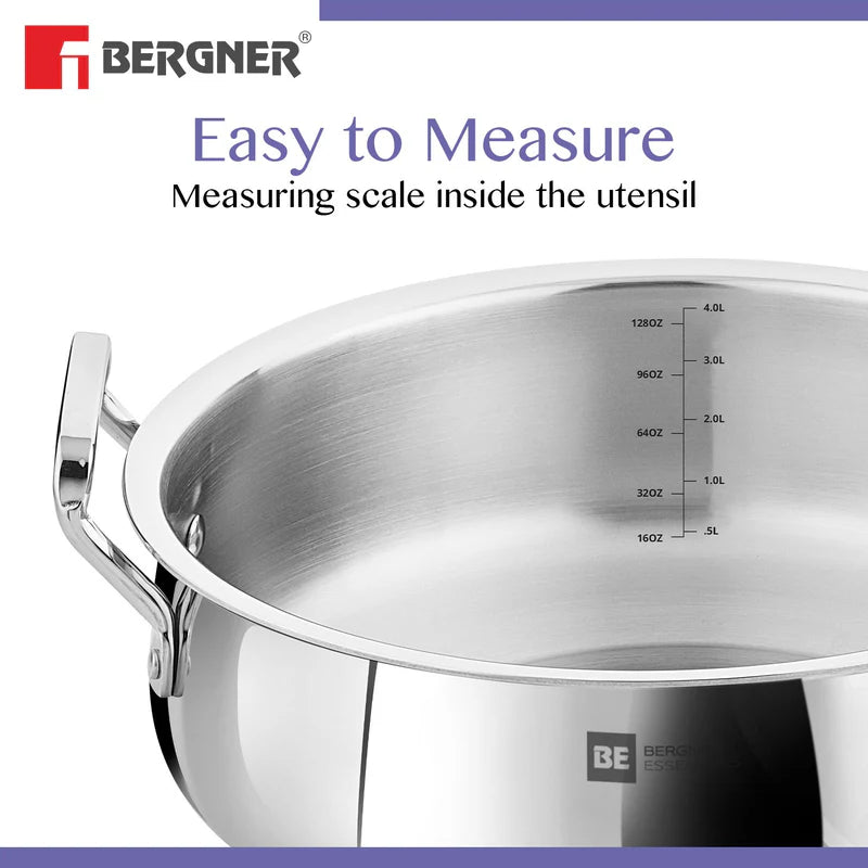 BE Essentials Tri-Ply Stainless Steel Biryani Handi