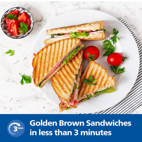 Philips HD3010/80 Sandwich Maker 700W Flat & Grilled Plates