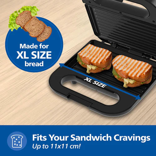 Philips HD3010/80 Sandwich Maker 700W Flat & Grilled Plates