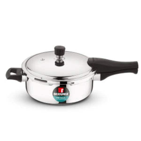Bergner Trimax Stainless Steel Outer Lid  Pressure Pan Cooker 3Ltr