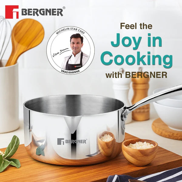 Bergner Argent Tri-Ply Stainless Steel Saucepan