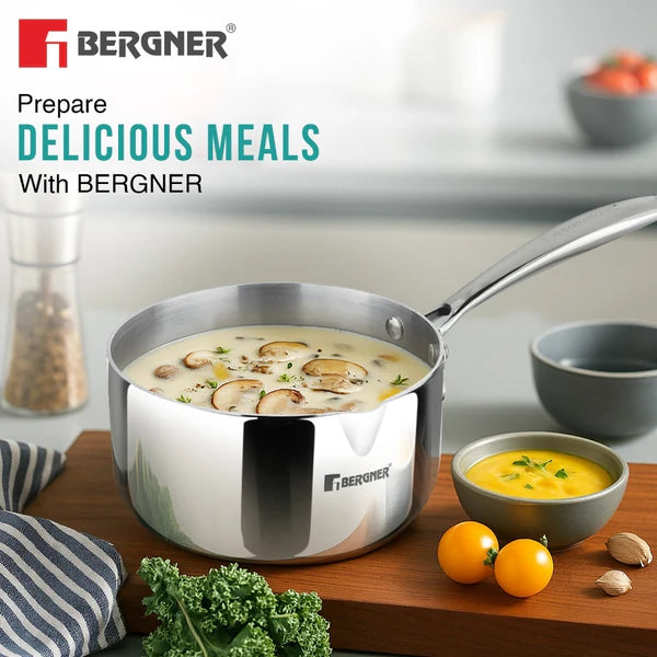 Bergner Argent Tri-Ply Stainless Steel Saucepan