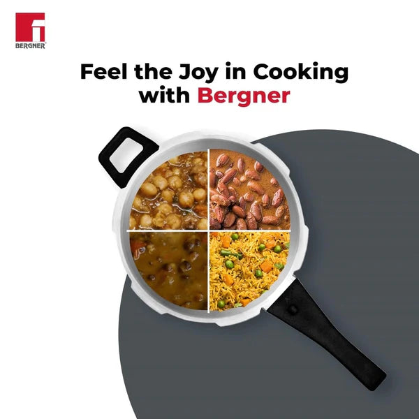 Bergner Trimax Stainless Steel Outer Lid Pressure Cooker
