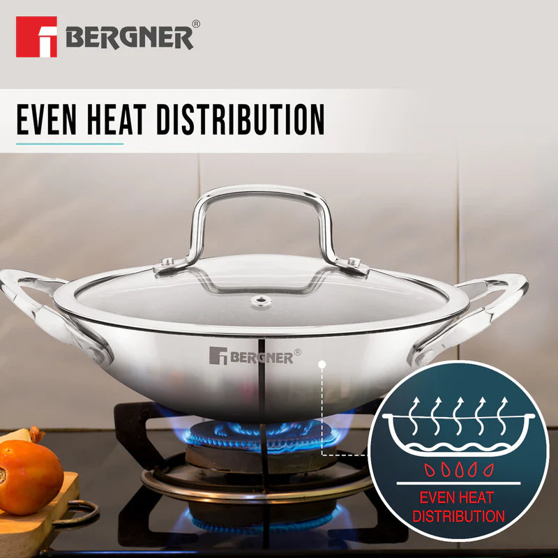 Bergner Argent Samsara Tri-Ply Stainless Steel Appachetty 21 CM