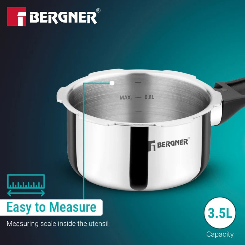 Bergner Argent Classic Triply Outer Lid Pressure Cooker