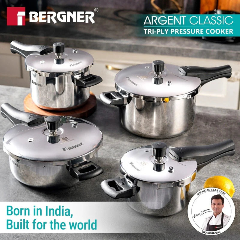 Bergner Argent Classic Triply Outer Lid Pressure Pan Cooker