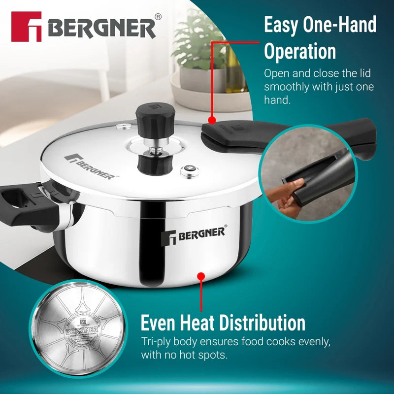 Bergner Argent Classic Triply Outer Lid Pressure Pan Cooker