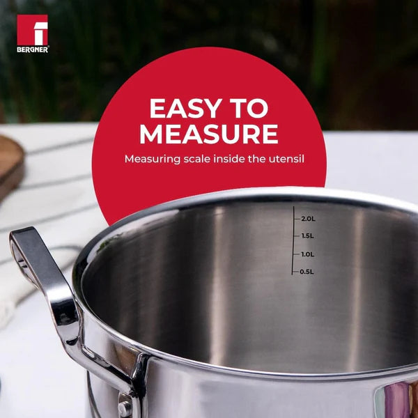 Bergner Argent Tri Ply Stainless Steel Casserole