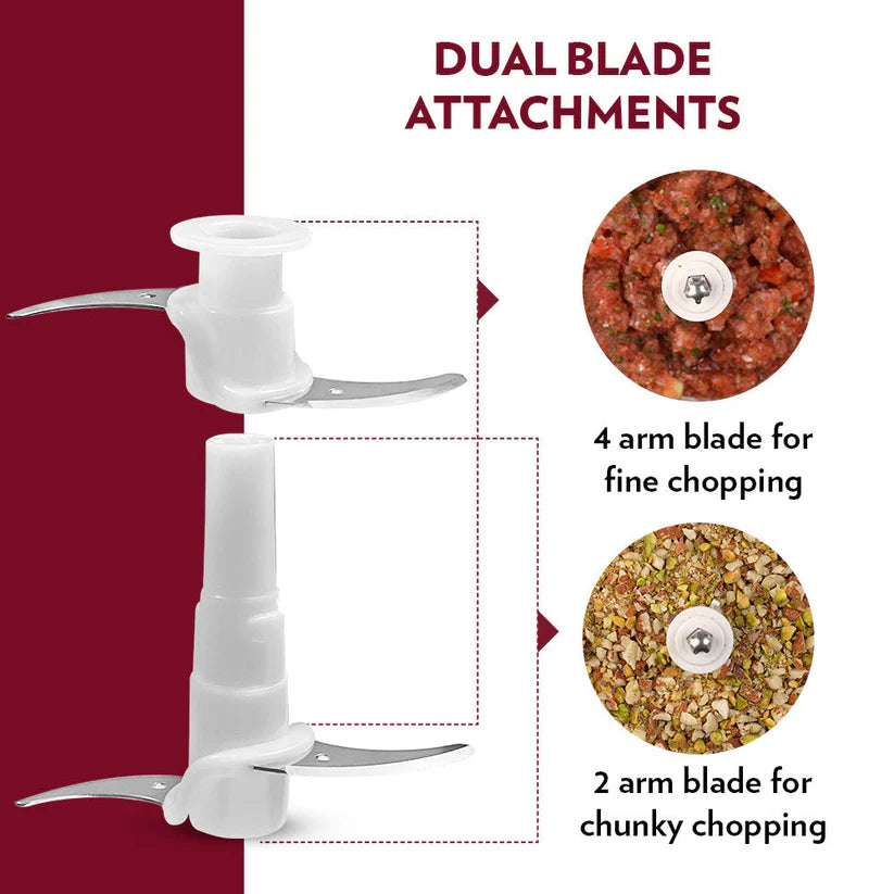 Borosil Chef Delite Electric Chopper with Dual Blade