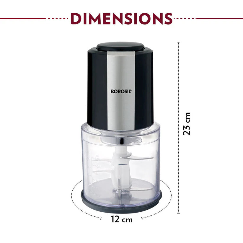 Borosil Chef Delite Electric Chopper with Dual Blade