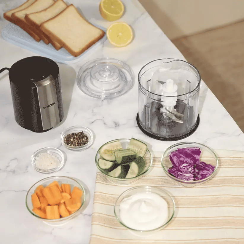 Borosil Chef Delite Electric Chopper with Dual Blade