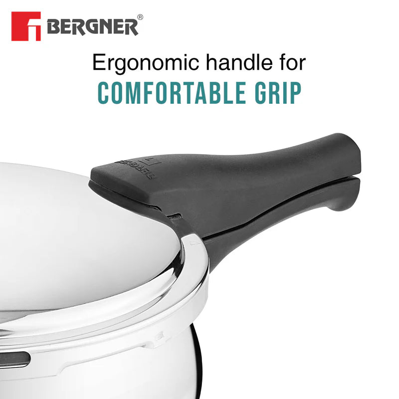 Bergner Tri-Maxx ORB Tri Ply Statinless Steel Outer Lid Pressure Cooker