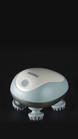Agaro Scalp Massager, Rechargeable Electric Head Kneading Massager, 3 Speed Modes, Handheld Portable Head Scratcher Massager for Hair Growth, Deep Clean & Stress Relax, SM3675,White
