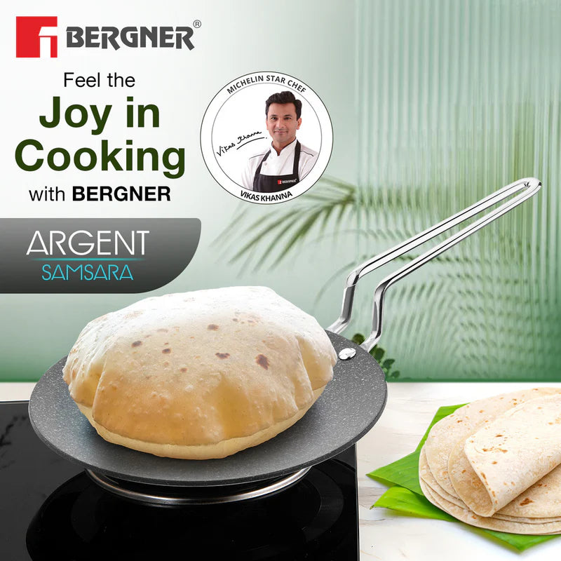 Bergner Argent Samsara Tri Ply Stainless Steel Roti Tawa